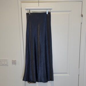 Babaton Slip Satin Maxi Skirt | Blue/Grey | Size 6 | Aritzia